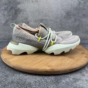 Sorel Kinetic Impact Lace Shoes Womens Size 6.5 Gray Mint Sneakers Running